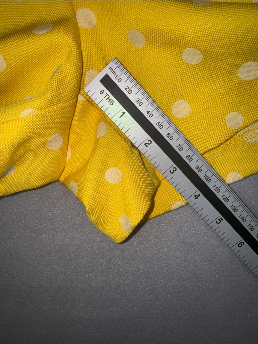 Ann Taylor Yellow Polka Dot High-Waist Shorts Size Cotton Blend 12P - Picture 7 of 7